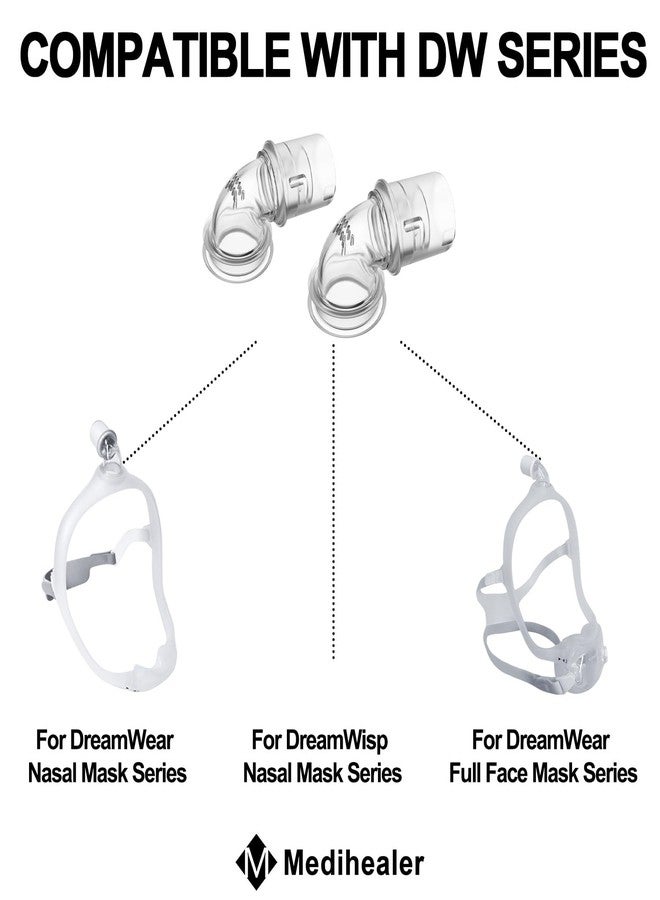 Medihealer 2 Packs Replacement Elbow/Swivel Compatible with DreamWear and DreamWisp,Tubing Quick-Release Elbow & Prevent Air Leakage,Great-Value Supplies by Medihealer - Image 2